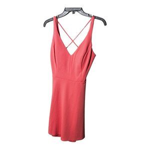 NWOT City triangles coral v neck strappy lace back skater dress size 15